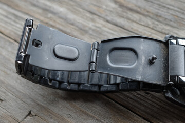 the parts of the watch are black