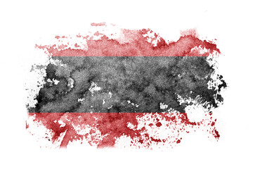 Albania, Albanian, Civil, Ensign flag background painted on white paper with watercolor.