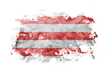 Indonesia, Indonesian, Naval Jack flag background painted on white paper with watercolor.