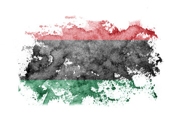 Organizations, Pan african, UNIA flag background painted on white paper with watercolor. - obrazy, fototapety, plakaty