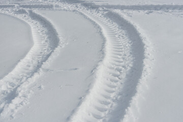 tracks in the snow