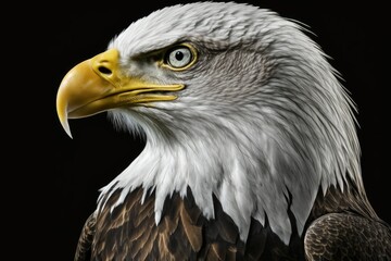 Obraz premium The American Bald Eagle, a representation of American independence. Generative AI