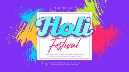 Holi Festival Text Effect
