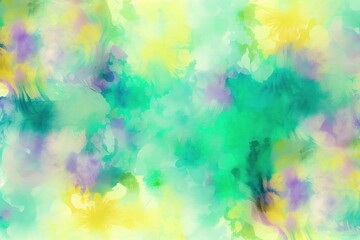 Fototapeta na wymiar Blue Green Yellow Watercolor Background, Abstract, Artistic Backdrop, Generative AI