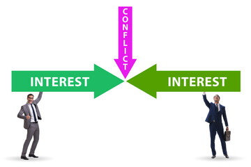 Fototapeta premium Conflict of interest concept in ethical business