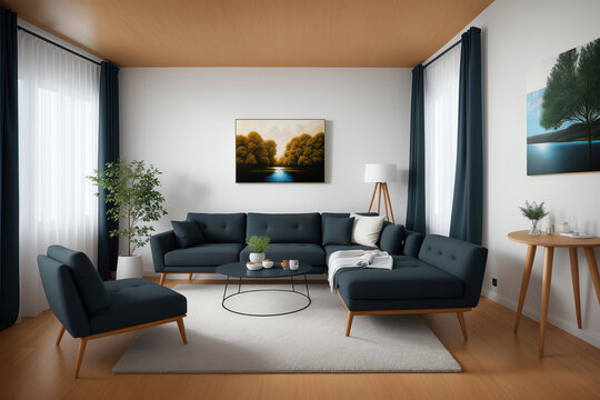 Relax and Unwind in This Comfortable Living Room with Modern Furniture