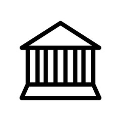 bank icon or logo isolated sign symbol vector illustration - high quality black style vector icons