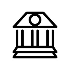 bank icon or logo isolated sign symbol vector illustration - high quality black style vector icons