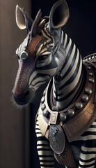 Stylish Futuristic Animal Okapi Combat Armor: A Cute and Cool Designer Exosuit with Energy Shield and Nanotech Enhancements for High-Tech Battle in Wildlife and Sci-Fi Settings (generative AI)