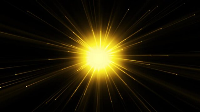 Beautiful luxury gold light aura with magical stardust particles flowing and glitter. golden shiny hexagon frame moving through camera. galaxy tunnel. for Oscar award ceremony event. Loopable. LED.4K