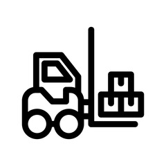 forklift icon or logo isolated sign symbol vector illustration - high quality black style vector icons
