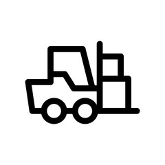 forklift icon or logo isolated sign symbol vector illustration - high quality black style vector icons