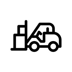 forklift icon or logo isolated sign symbol vector illustration - high quality black style vector icons