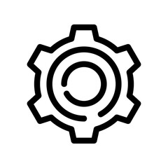 gear icon or logo isolated sign symbol vector illustration - high quality black style vector icons