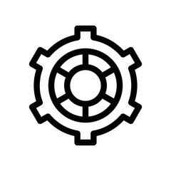gear icon or logo isolated sign symbol vector illustration - high quality black style vector icons