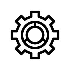 gear icon or logo isolated sign symbol vector illustration - high quality black style vector icons