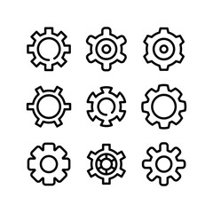 gear icon or logo isolated sign symbol vector illustration - high quality black style vector icons