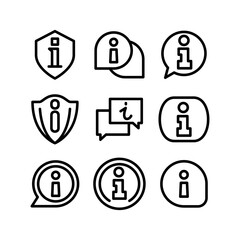 info icon or logo isolated sign symbol vector illustration - high quality black style vector icons