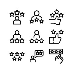 rating icon or logo isolated sign symbol vector illustration - high quality black style vector icons