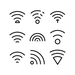 wifi icon or logo isolated sign symbol vector illustration - high quality black style vector icons
