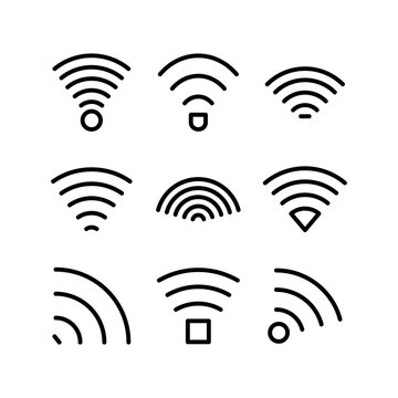 wifi icon or logo isolated sign symbol vector illustration - high quality black style vector icons