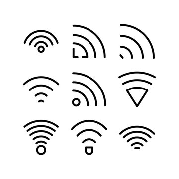 wifi icon or logo isolated sign symbol vector illustration - high quality black style vector icons