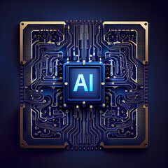 AI ,artificial intelligence electronic chip ,printed circuit board, Generative AI