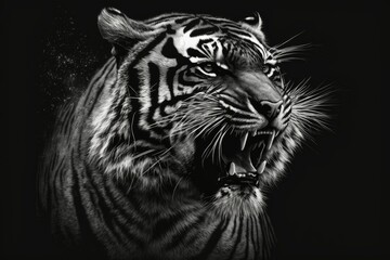 the tiger as a symbol of rage in the animal kingdom. Generative AI