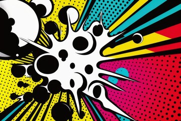 Abstract Colorful Pop Art Background: Vibrant Design, generative ai