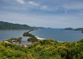 Amanohashidate is one of the most beautiful places in Japan.  Kyoto Japan
Amanohashidate is called one of the three most beautiful places in Japan.
It looks like a bridge to heaven.
