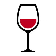 Wine glass icon isolated on white background