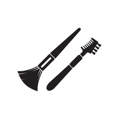 make up brush icon symbol,illustration design template.