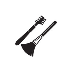 make up brush icon symbol,illustration design template.