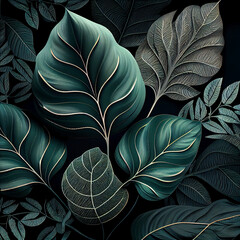 Wallpaper of leaf pattern, nature, vector, digital art