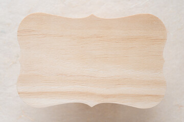 isolated wood plaque or shape on paper