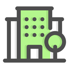 Fototapeta premium hotel color icon