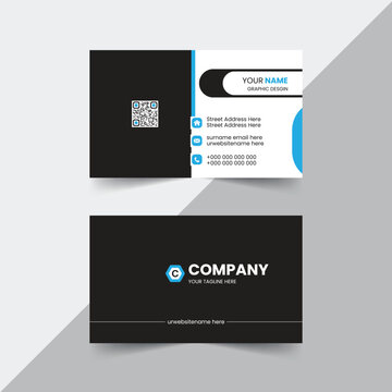 Minimal Corporate Business Card Vector Design Template 