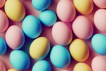 Easter Egg Eggs Colorful Decorated Seamless Texture Pattern Tiled Repeatable Tessellation Background Image