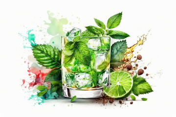 A mojito is a refreshing summer drink made with rum, sugar, lime juice, and mint leaves, and served over ice. Generative AI