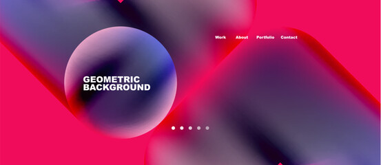 Round shapes and circles with liquid gradients