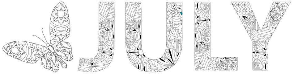 JULE. Vector zentangle object for decoration for coloring, for any purpose