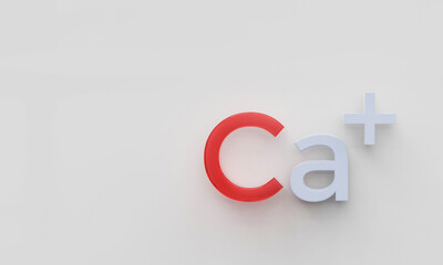 3D rendering calcium background,ca+
