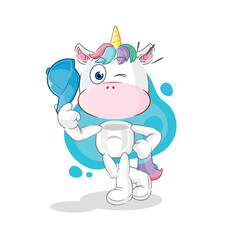 Obraz na płótnie Canvas unicorn young boy character cartoon