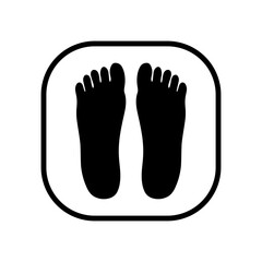 Human footprint icon. Flat vector eps.