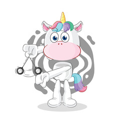 unicorn hypnotizing cartoon. cartoon mascot vector