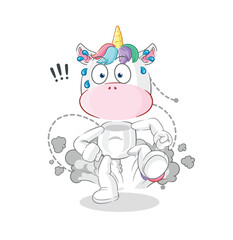 Obraz na płótnie Canvas unicorn running illustration. character vector