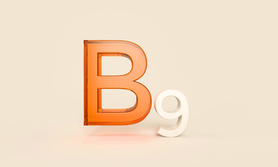 Stereo rendering of vitamin b9 background