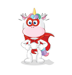 unicorn heroes vector. cartoon character