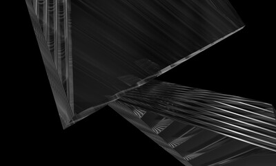 Black three-dimensional product display