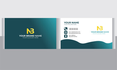 business card template - simple and clean business card design 